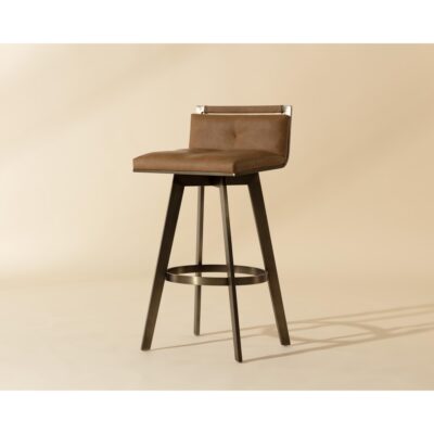 Arizona Swivel Barstool - Milliken Cognac