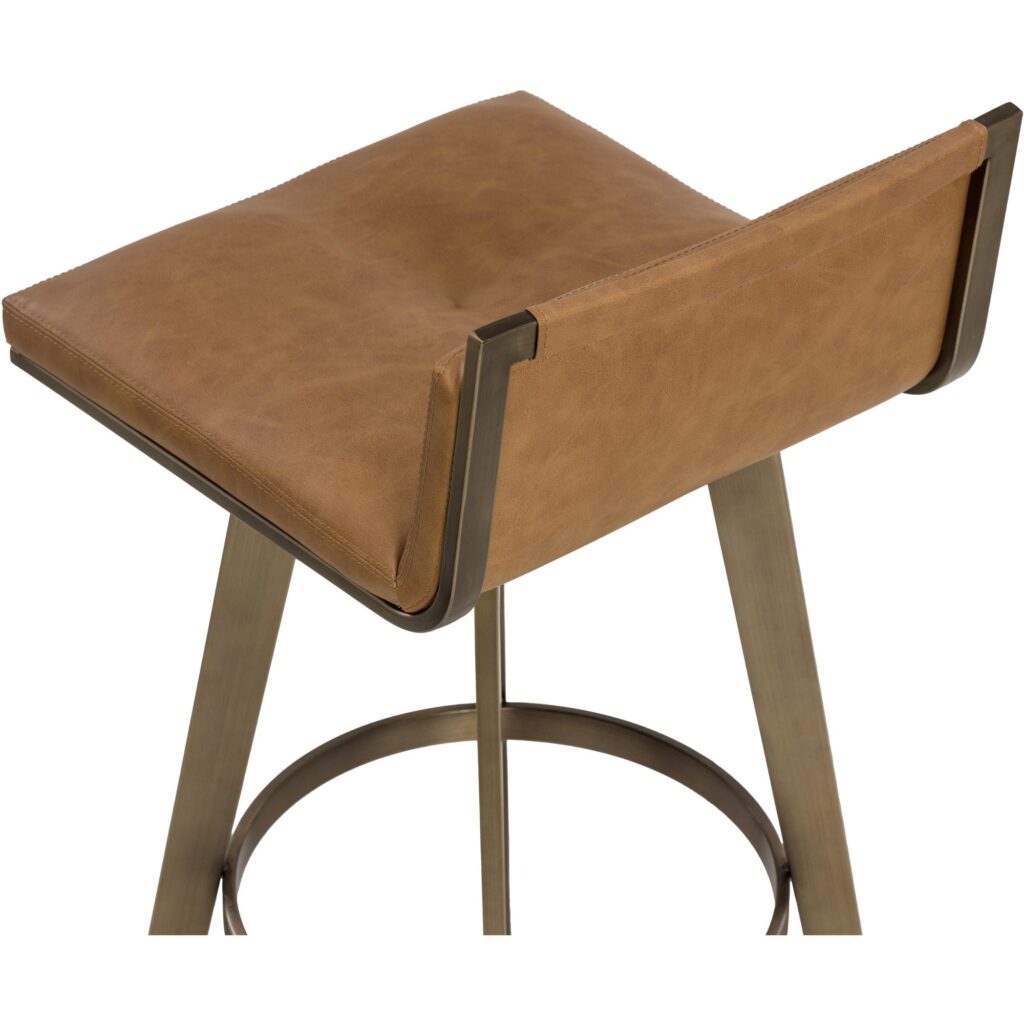 Arizona Swivel Barstool - Milliken Cognac - Image 7
