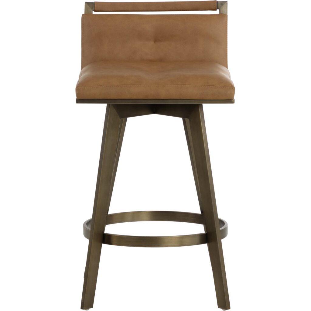 Arizona Swivel Counter Stool - Milliken Cognac - Image 5