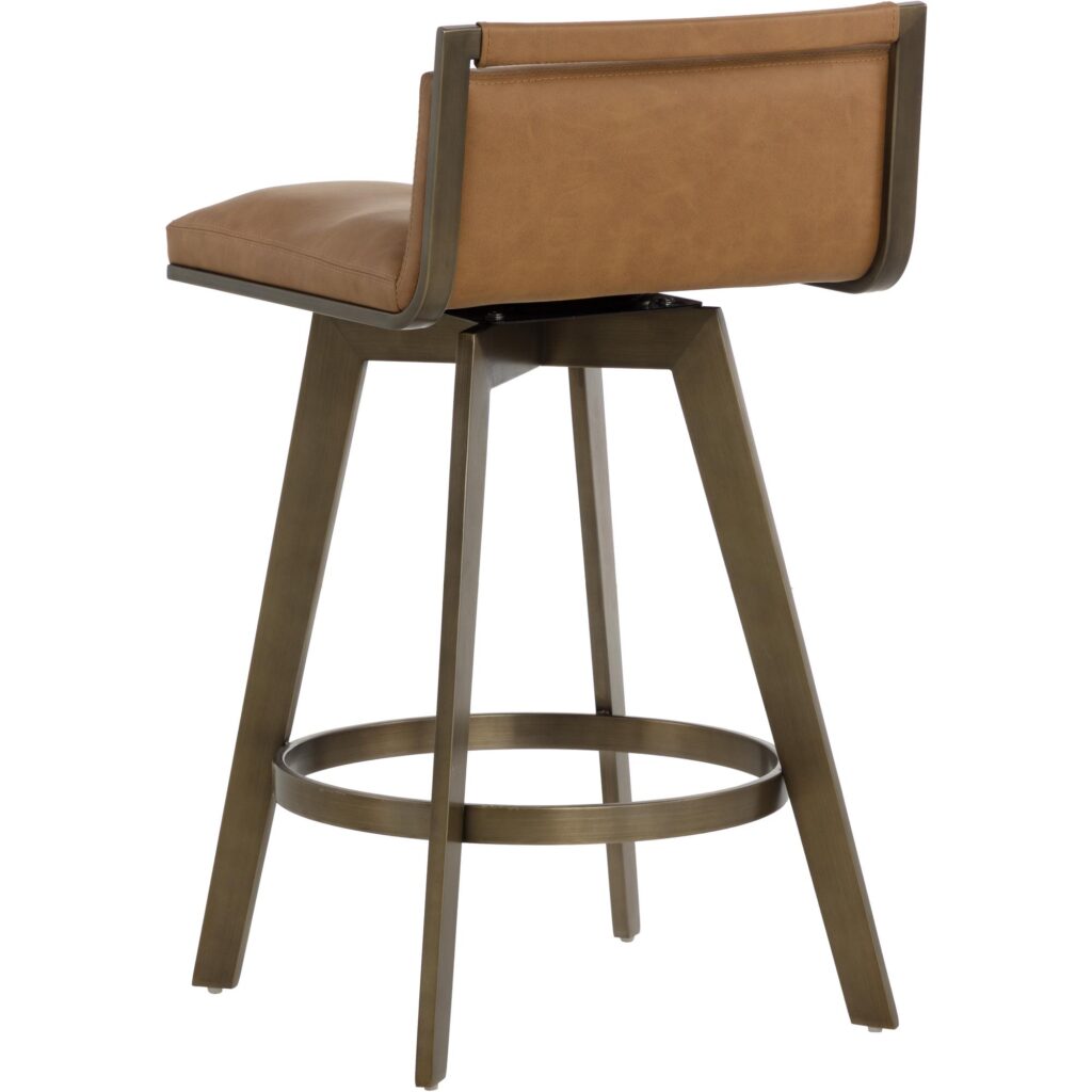 Arizona Swivel Counter Stool - Milliken Cognac - Image 7