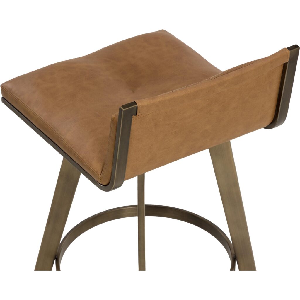 Arizona Swivel Counter Stool - Milliken Cognac - Image 8