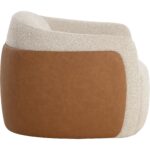 Caris Swivel Lounge Chair - Santa Cruz Oatmeal / Milliken Cognac 112208 112208 CARIS SWIVEL LOUNGE CHAIR SANTA CRUZ OATMEAL MILLIKEN COGNAC 22