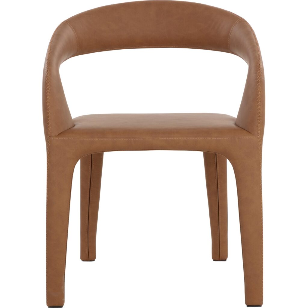 Atika Dining Armchair - Milliken Cognac - Image 5