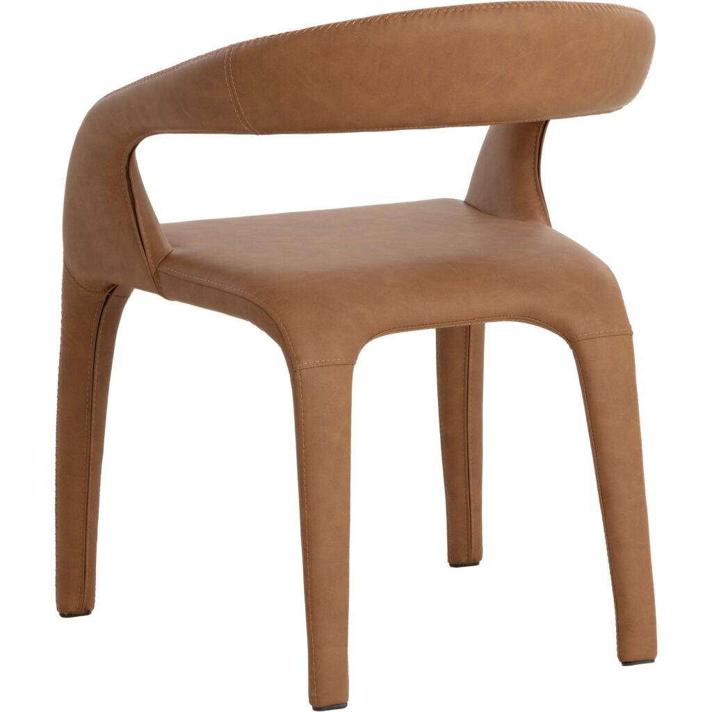 Atika Dining Armchair - Milliken Cognac - Image 7