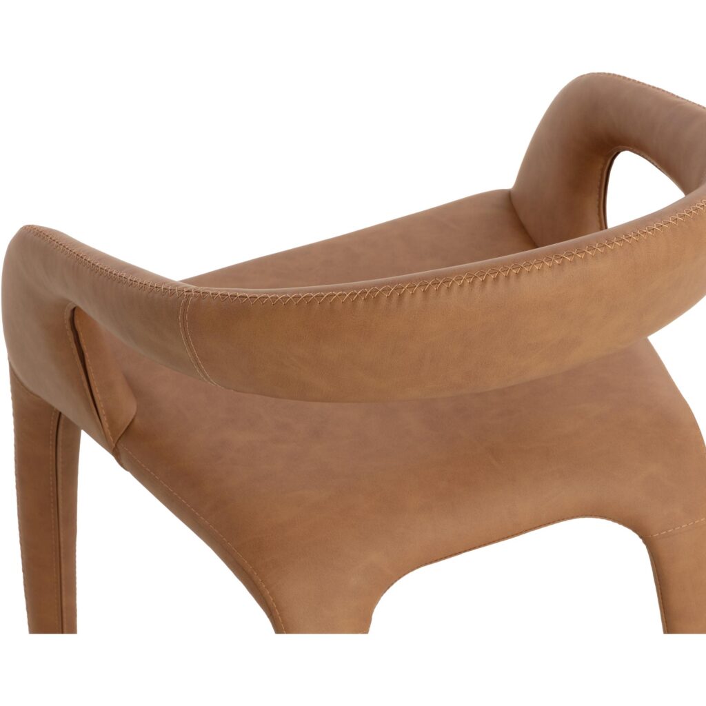 Atika Dining Armchair - Milliken Cognac - Image 8