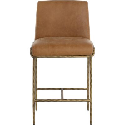 Lathan Counter Stool - Tan Leather 112227 112227 LATHAN COUNTER STOOL TAN LEATHER 21