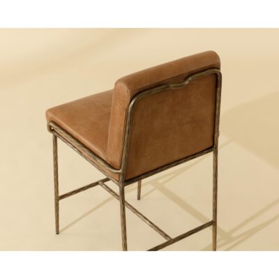 Lathan Counter Stool - Tan Leather 112227 112227 LATHAN COUNTER STOOL TAN LEATHER 6