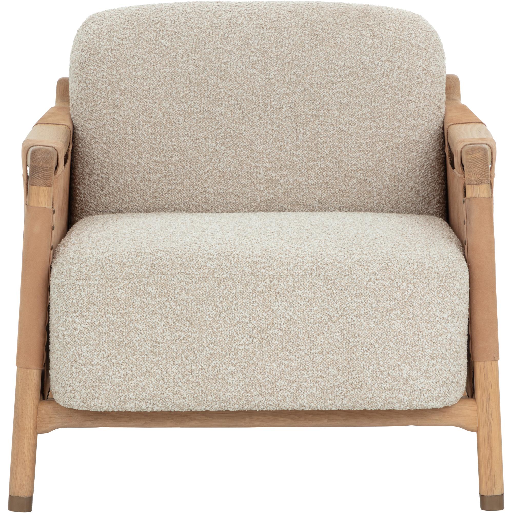 Calloway Lounge Chair - Light Oak - Santa Cruz Oatmeal / Nubuck Tan Leather - Image 6