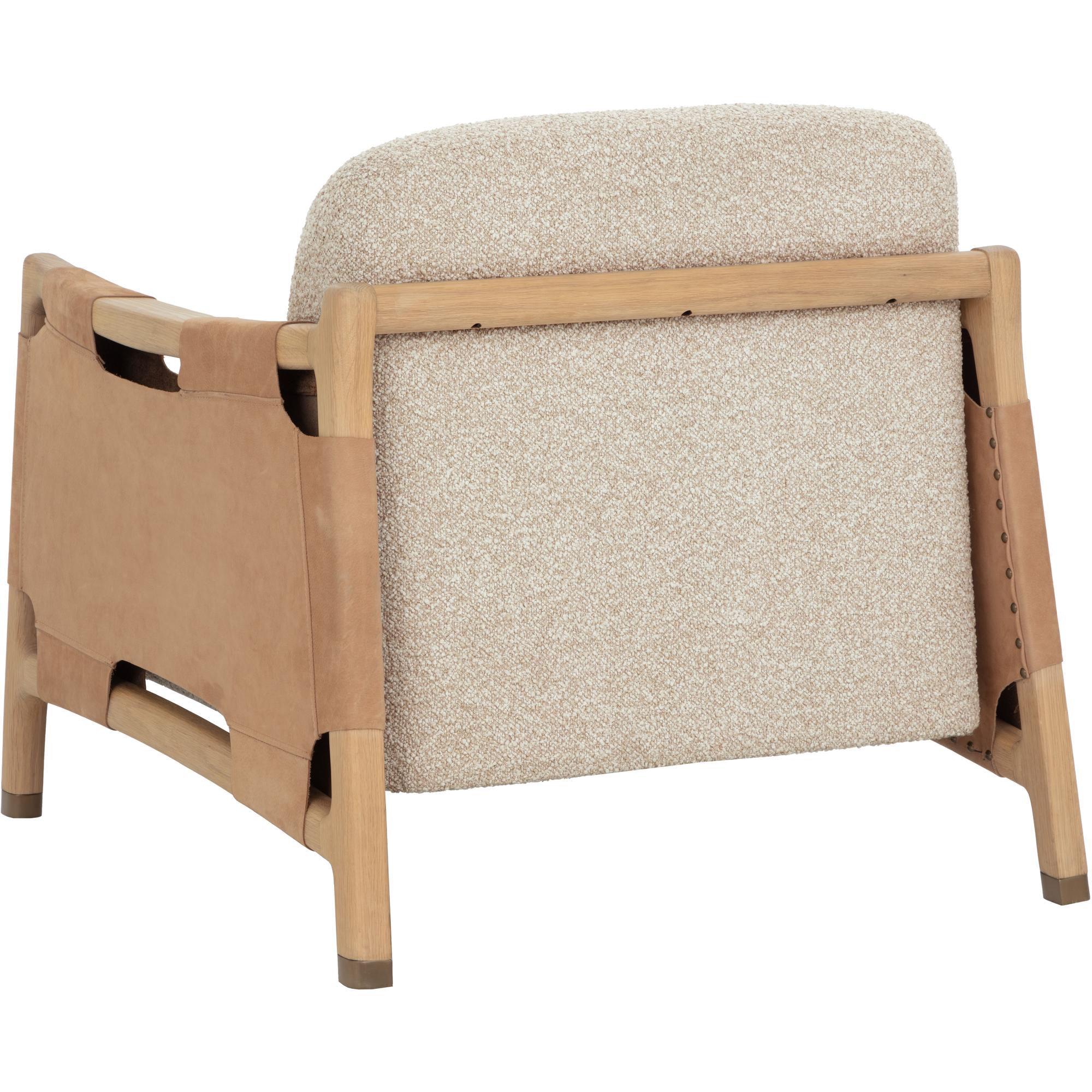 Calloway Lounge Chair - Light Oak - Santa Cruz Oatmeal / Nubuck Tan Leather - Image 8