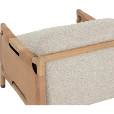 Calloway Lounge Chair - Light Oak - Santa Cruz Oatmeal / Nubuck Tan Leather 112247 112247 CALLOWAY LOUNGE CHAIR LIGHT OAK SANTA CRUZ OATMEAL NUBUCK CARAMEL LEATHER 26