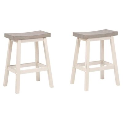 Ashanti Counter Stool - Set of 2 - Grey/White