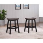 Ashanti Counter Stool - Set of 2 - Oak/Dark Grey 11226-24-OB 11226 24 OB 2