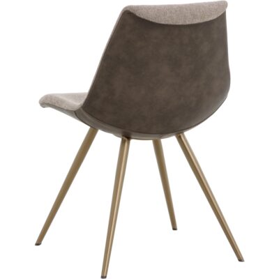 Lipa Dining Chair - Antique Bronze - Belfast Oyster Shell / Porpoise 112265 112265 LIPA DINING CHAIR ANTIQUE BRONZE BELFAST OYSTER SHELL PORPOISE 23