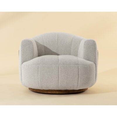 Tadeo Swivel Armchair - Warm Brown - Dove Cream 112269 112269 TADEO SWIVEL ARMCHAIR WARM BROWN DOVE CREAM 1