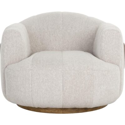 Tadeo Swivel Armchair - Warm Brown - Dove Cream 112269 112269 TADEO SWIVEL ARMCHAIR WARM BROWN DOVE CREAM 21