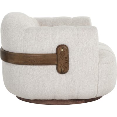 Tadeo Swivel Armchair - Warm Brown - Dove Cream 112269 112269 TADEO SWIVEL ARMCHAIR WARM BROWN DOVE CREAM 22