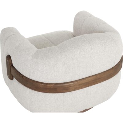 Tadeo Swivel Armchair - Warm Brown - Dove Cream 112269 112269 TADEO SWIVEL ARMCHAIR WARM BROWN DOVE CREAM 26