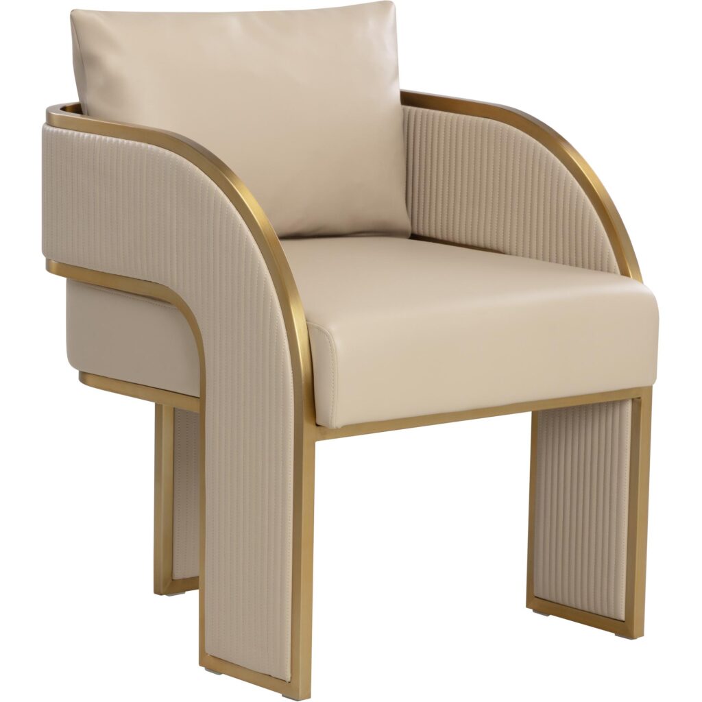 Baz Dining Armchair - Napa Beige - Image 4