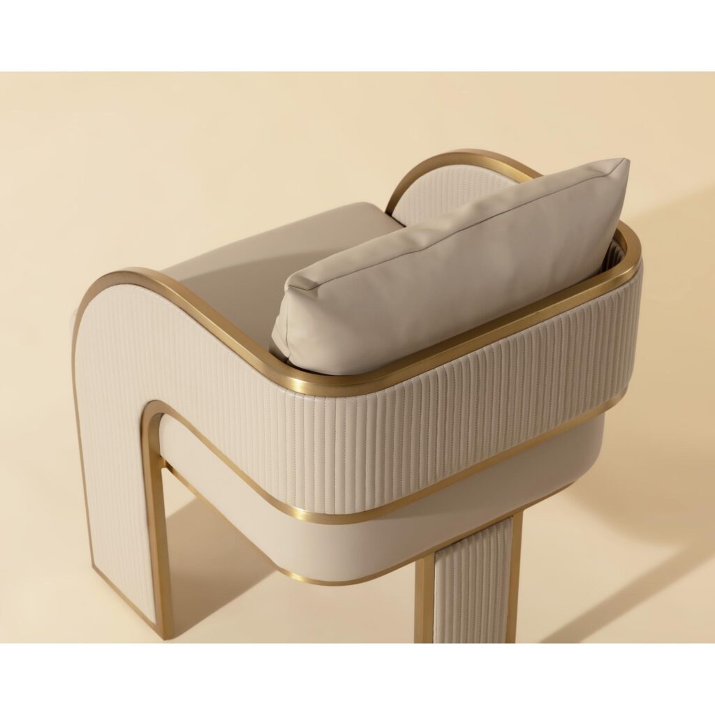 Baz Dining Armchair - Napa Beige - Image 3
