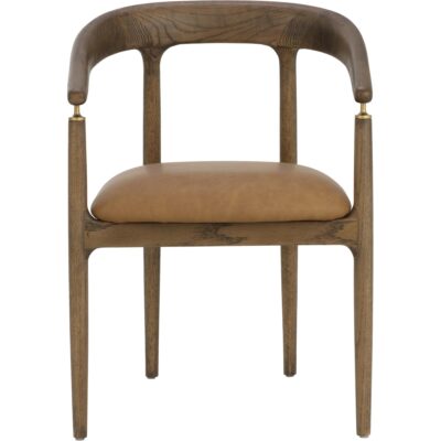 Valmont Dining Armchair - Milliken Cognac 112287 112287 VALMONT DINING ARMCHAIR MILLIKEN COGNAC 21