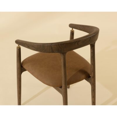 Valmont Dining Armchair - Milliken Cognac 112287 112287 VALMONT DINING ARMCHAIR MILLIKEN COGNAC 6