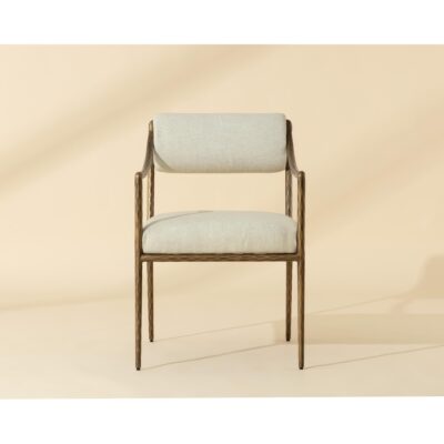 Leticia Dining Armchair - Geralt Linen 112313 112313 LETICIA DINING ARMCHAIR GERALT LINEN 1