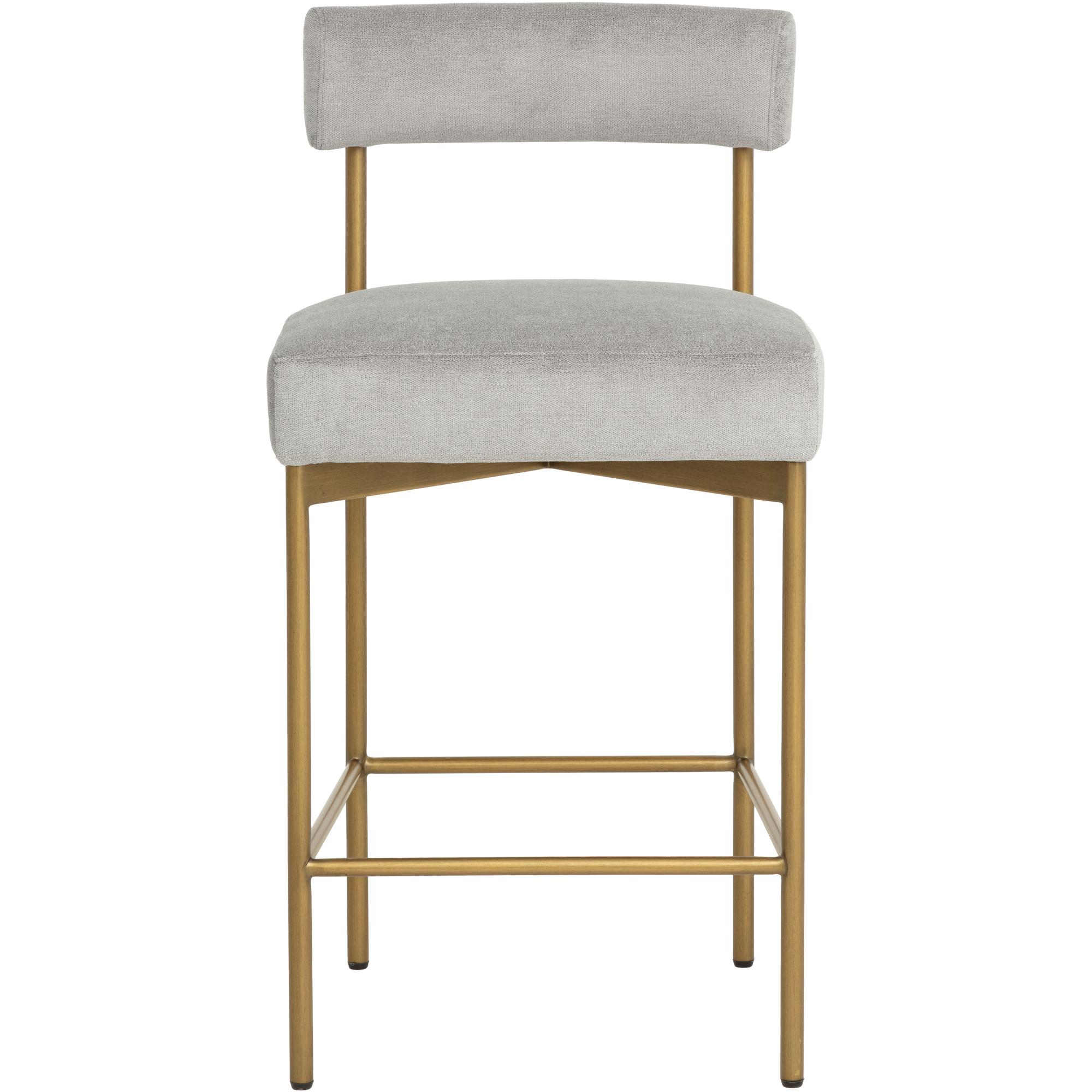 Seneca Counter Stool - Antique Brass - Polo Club Stone 4 Seneca Counter Stool - Antique Brass - Polo Club Stone - Image 4