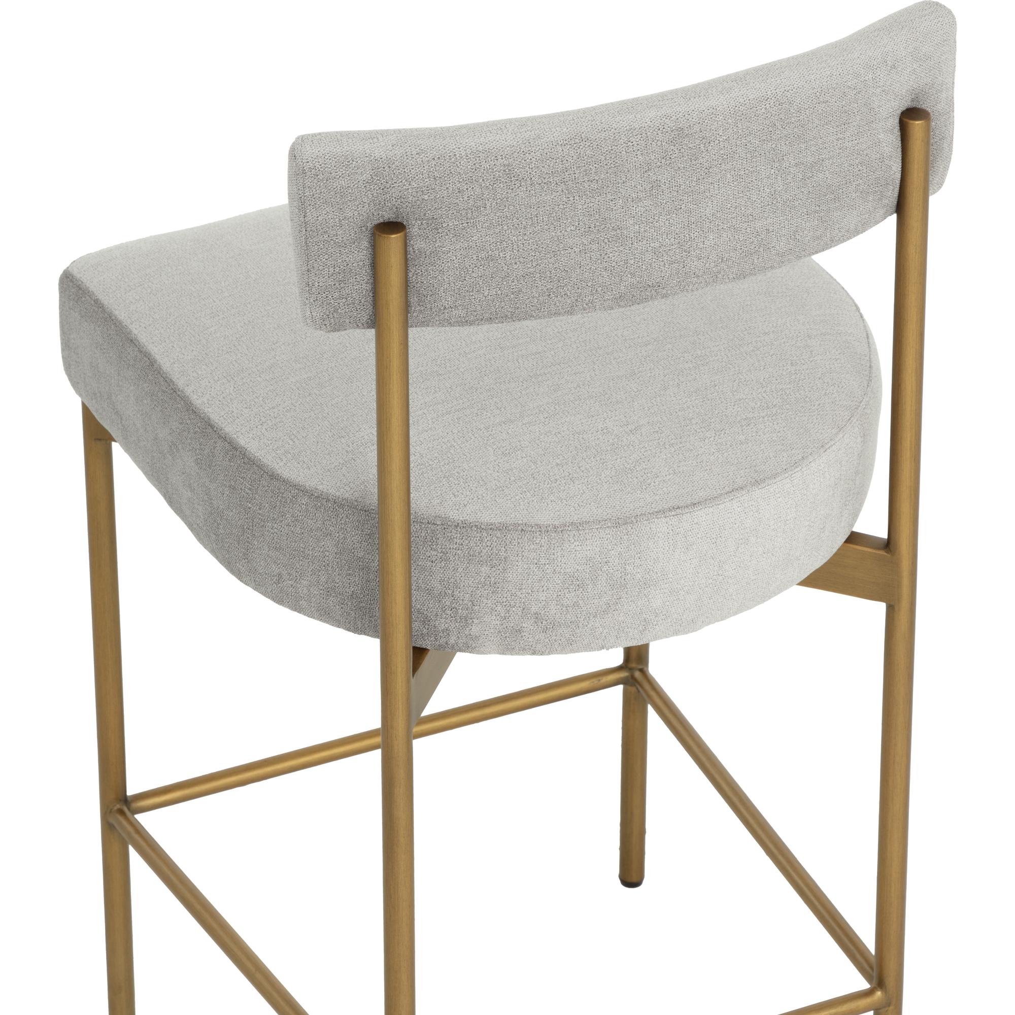 Seneca Counter Stool - Antique Brass - Polo Club Stone 7 Seneca Counter Stool - Antique Brass - Polo Club Stone - Image 7