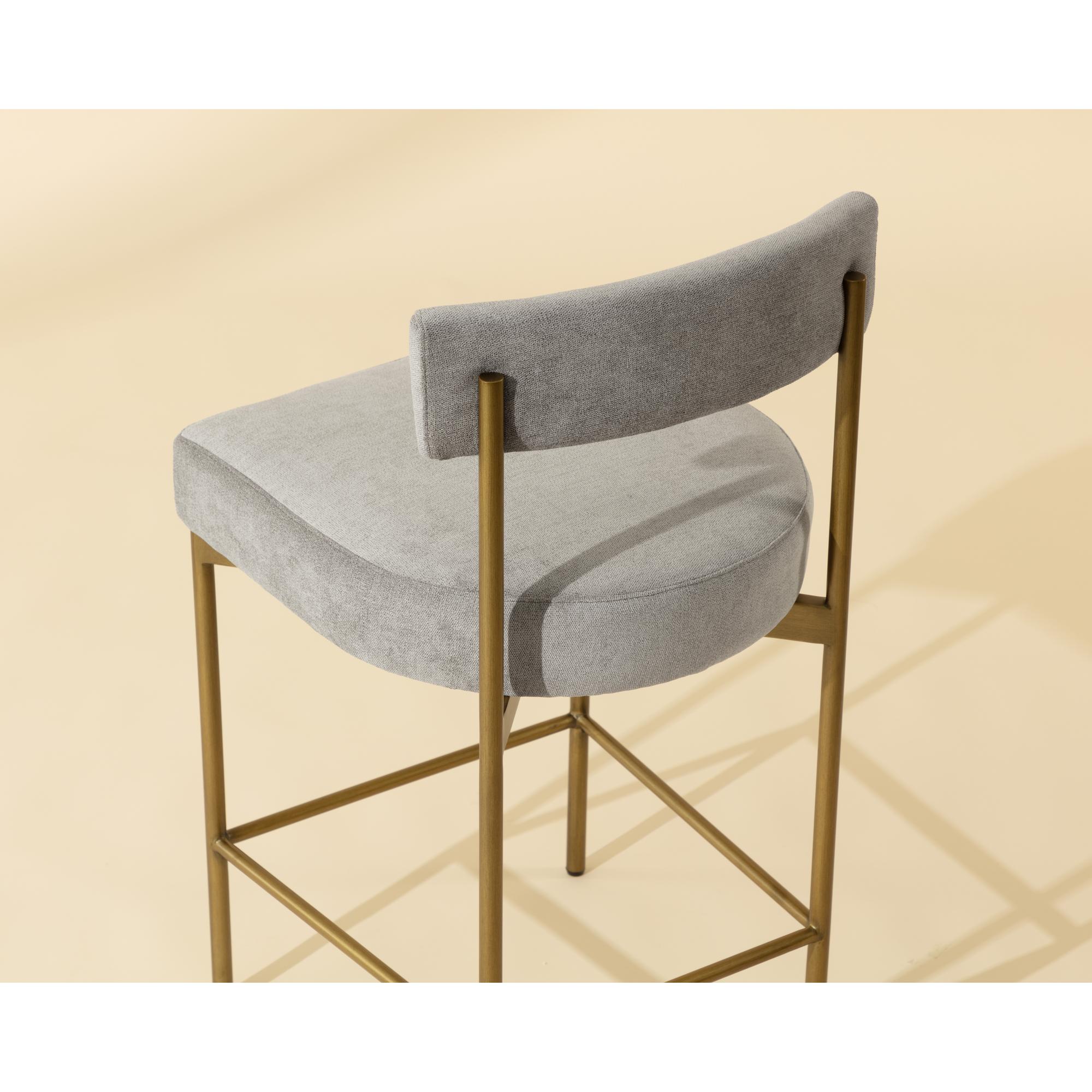 Seneca Counter Stool - Antique Brass - Polo Club Stone 8 Seneca Counter Stool - Antique Brass - Polo Club Stone - Image 8