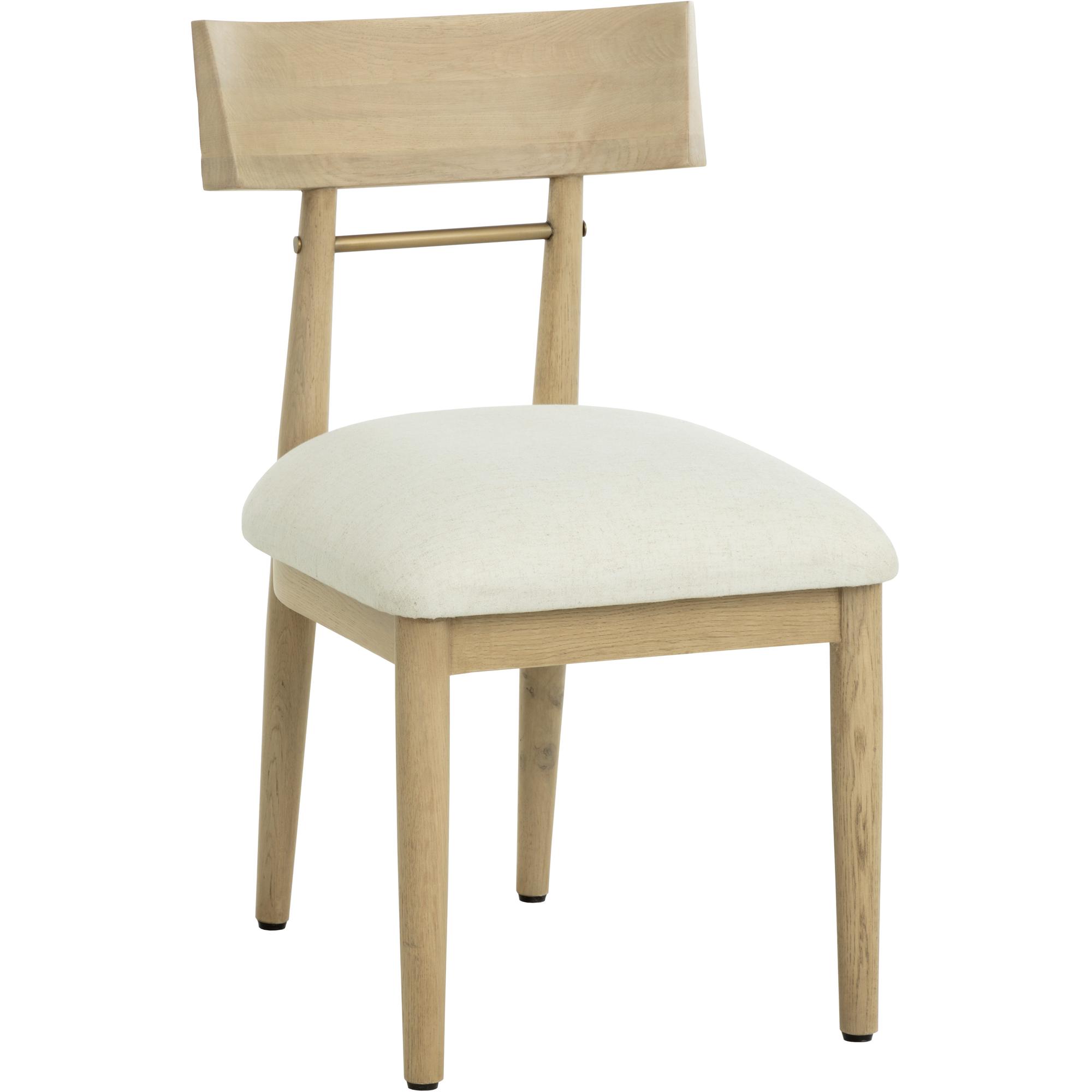 Florian Dining Chair - Light Oak - Geralt Linen 1 Florian Dining Chair - Light Oak - Geralt Linen