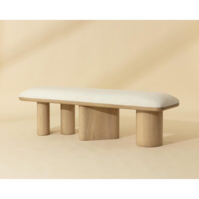 Hiro Bench - Light Oak - Geralt Linen