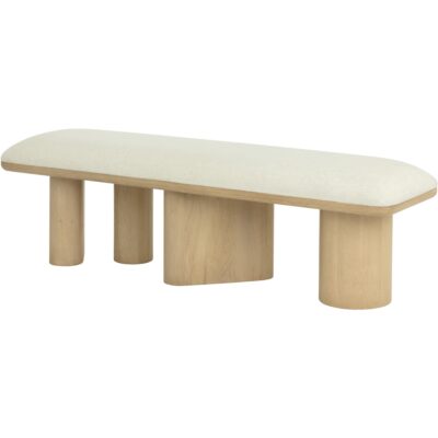 Hiro Bench - Light Oak - Geralt Linen 112354 112354 HIRO BENCH LIGHT OAK GERALT LINEN 20