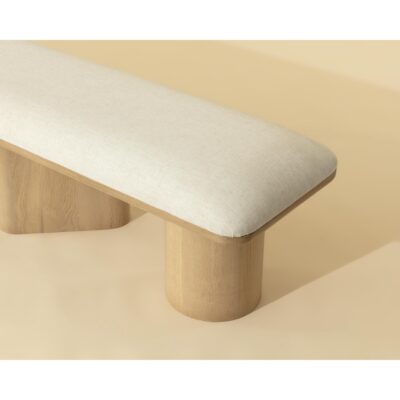 Hiro Bench - Light Oak - Geralt Linen 112354 112354 HIRO BENCH LIGHT OAK GERALT LINEN 6