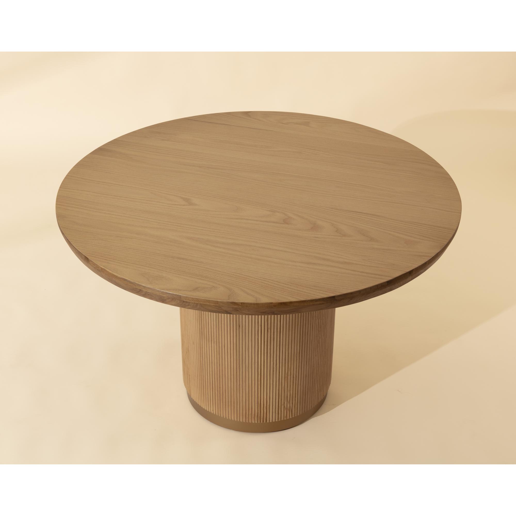 Kalla Dining Table - Round - Rustic Oak - 48" 2 Kalla Dining Table - Round - Rustic Oak - 48" - Image 2