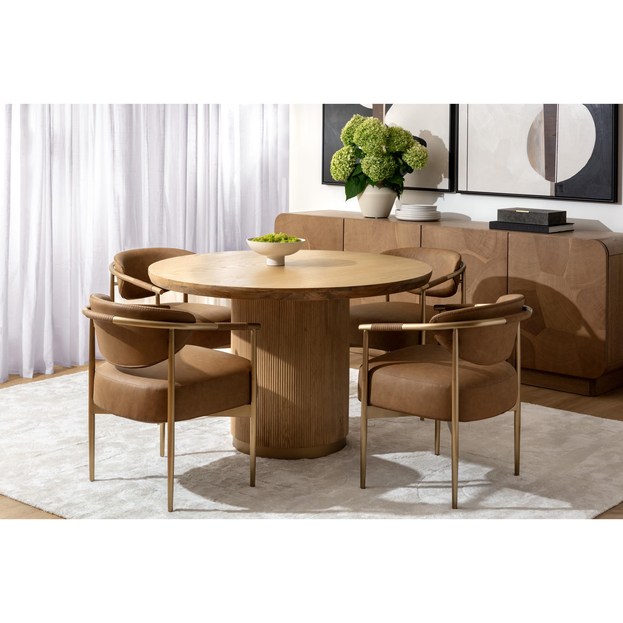 Kalla Dining Table - Round - Rustic Oak - 48" 3 Kalla Dining Table - Round - Rustic Oak - 48" - Image 3
