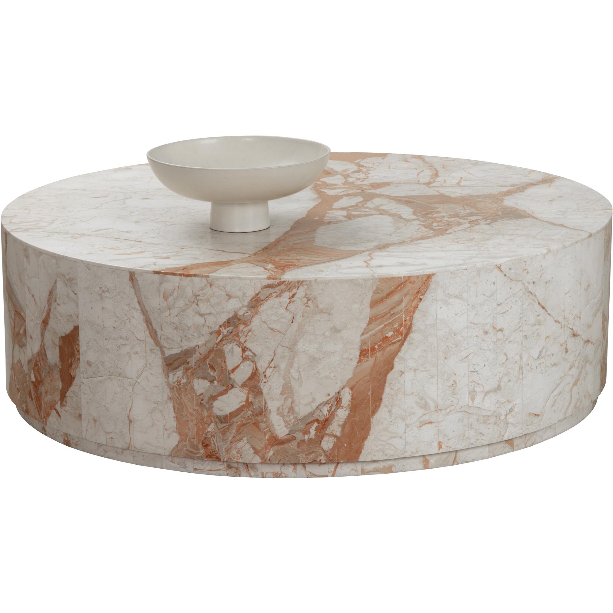 Laros Coffee Table - Round - Crema Breccia Marble 1 Laros Coffee Table - Round - Crema Breccia Marble