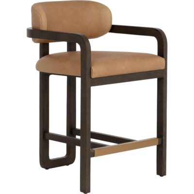 Madrone Counter Stool - Brown - Ludlow Sesame Leather 112384 112384 MADRONE COUNTER STOOL BROWN LUDLOW SESAME LEATHER 20