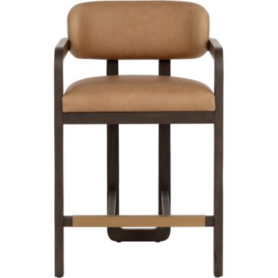 Madrone Counter Stool - Brown - Ludlow Sesame Leather 112384 112384 MADRONE COUNTER STOOL BROWN LUDLOW SESAME LEATHER 21