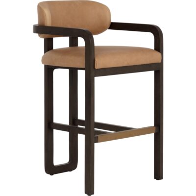 Madrone Barstool - Brown - Ludlow Sesame Leather 112385 112385 MADRONE BARSTOOL BROWN LUDLOW SESAME LEATHER 20