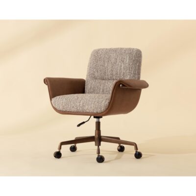 Lomax Office Chair - Holden Dusty Greige / Milliken Cognac