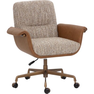Lomax Office Chair - Holden Dusty Greige / Milliken Cognac 112386 112386 LOMAX OFFICE CHAIR DUSTY GREIGE MILLIKEN COGNAC 20