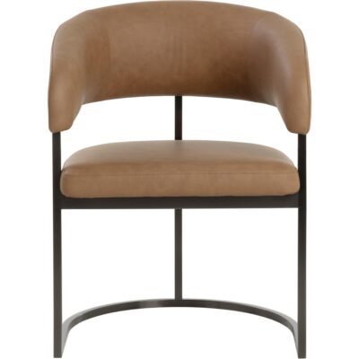 Marris Dining Armchair - Gunmetal - Milliken Cognac 12 Marris Dining Armchair - Gunmetal - Milliken Cognac 112391 112391 MARRIS DINING ARMCHAIR GUNMETAL MILLIKEN COGNAC 21
