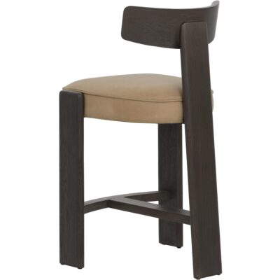 Horton Counter Stool - Dark Brown - Sahara Sand Leather 112395 112395 HORTON COUNTER STOOL DARK BROWN SAHARA SAND LEATHER 23