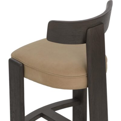 Horton Counter Stool - Dark Brown - Sahara Sand Leather 112395 112395 HORTON COUNTER STOOL DARK BROWN SAHARA SAND LEATHER 26