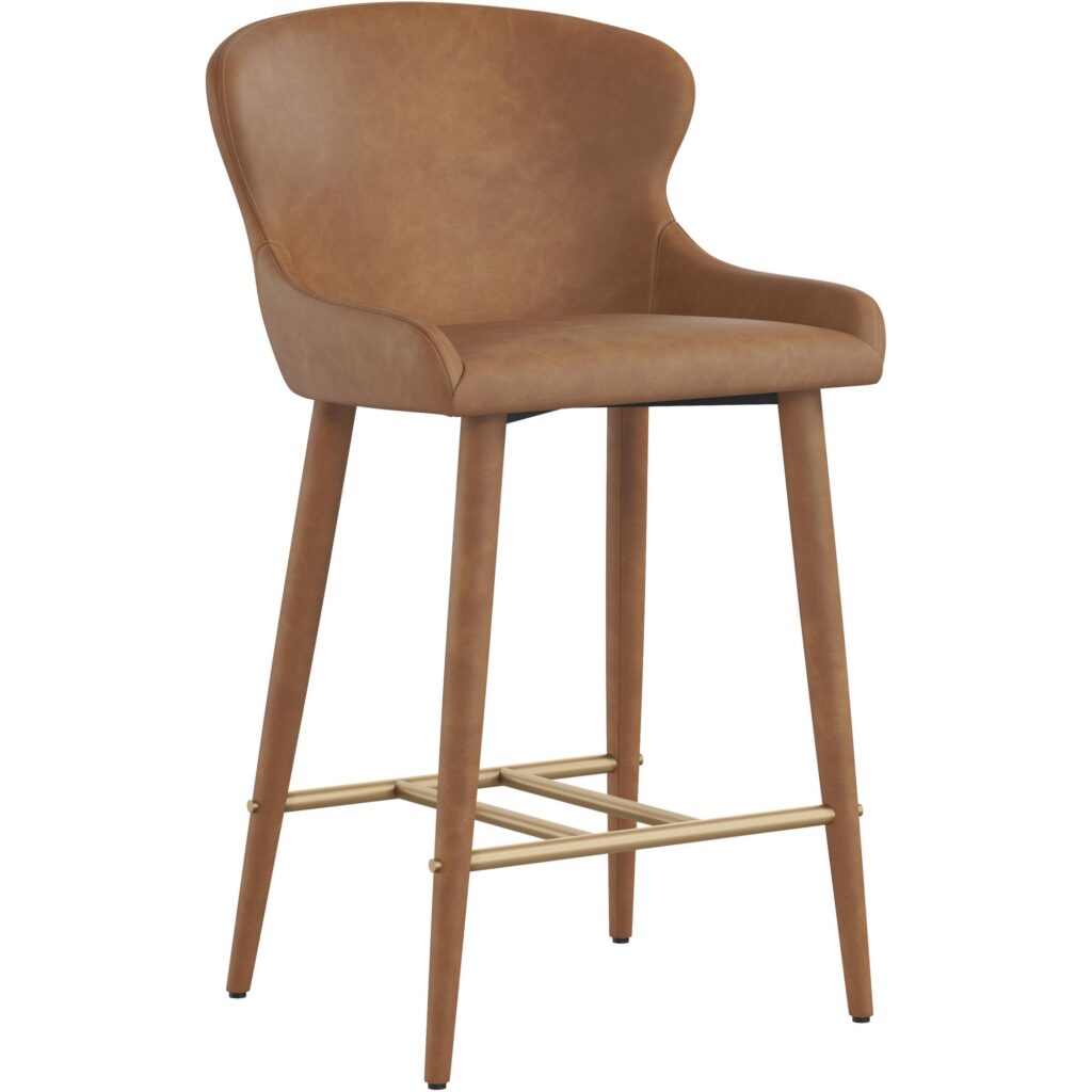 Evora Counter Stool - Milliken Cognac - Image 4
