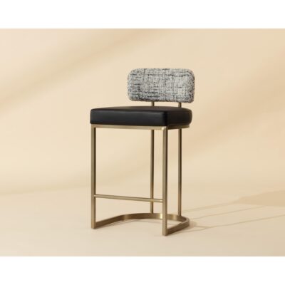 Larissa Counter Stool - Bravo Black / Halton Birch