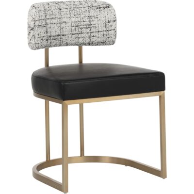 Larissa Dining Chair - Bravo Black / Halton Birch 112427 112427 LARISSA DINING CHAIR BRAVO BLACK HALTON BIRCH 20