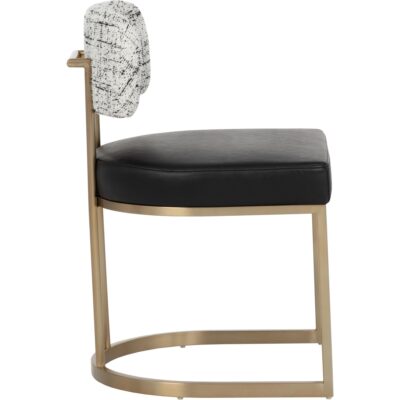 Larissa Dining Chair - Bravo Black / Halton Birch 112427 112427 LARISSA DINING CHAIR BRAVO BLACK HALTON BIRCH 22