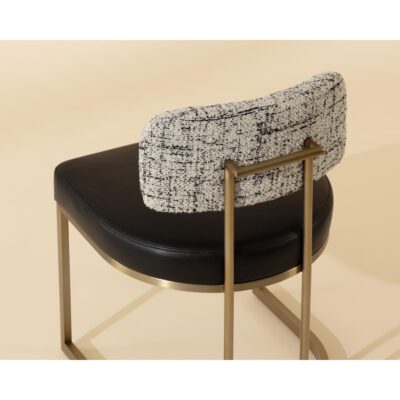 Larissa Dining Chair - Bravo Black / Halton Birch 112427 112427 LARISSA DINING CHAIR BRAVO BLACK HALTON BIRCH 6