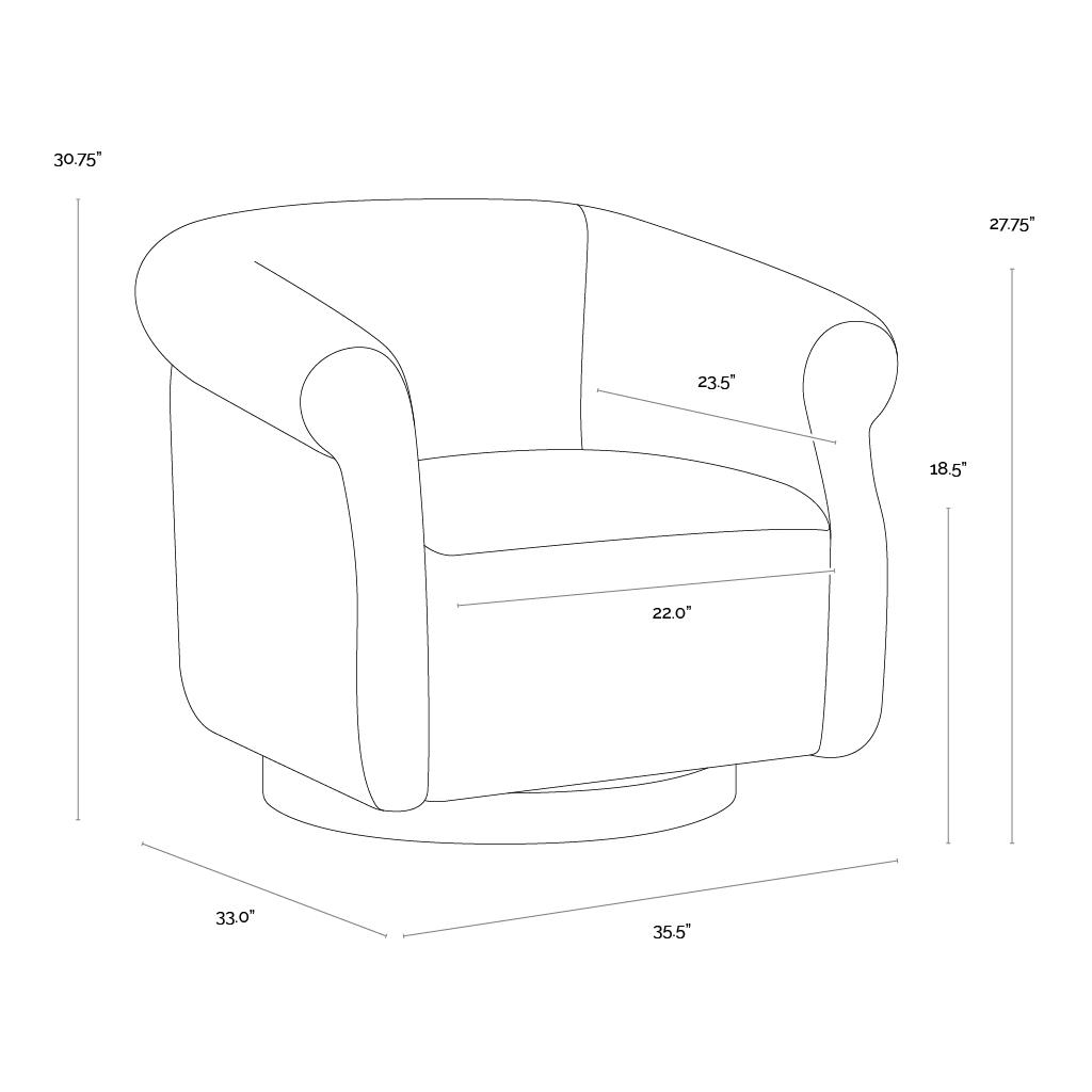 Libby Swivel Lounge Chair - Hailey Moon 7 Libby Swivel Lounge Chair - Hailey Moon - Image 7
